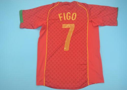 Retro Jersey 2004 Portugal 7 FIGO Home Soccer Jersey Vintage Football Shirt