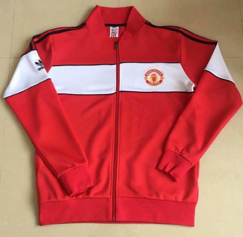 Retro Jacket 1984 Manchester United Red Soccer Jacket Vintage Football Jacket