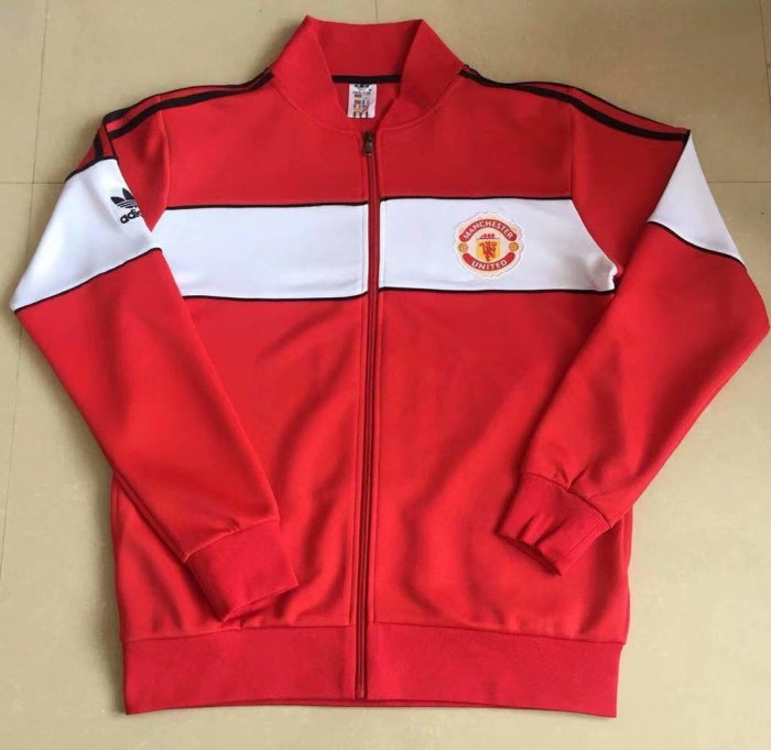Retro Jacket 1984 Manchester United Red Soccer Jacket Vintage Football Jacket