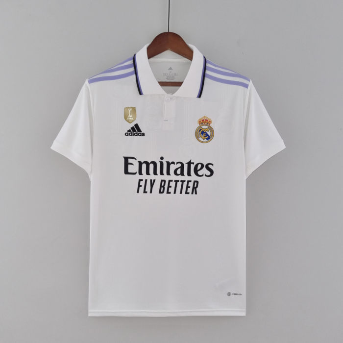 with Front Patch Retro Jersey 2022-2023 Real Madrid FIFA CWC 8 championships Soccer Jersey