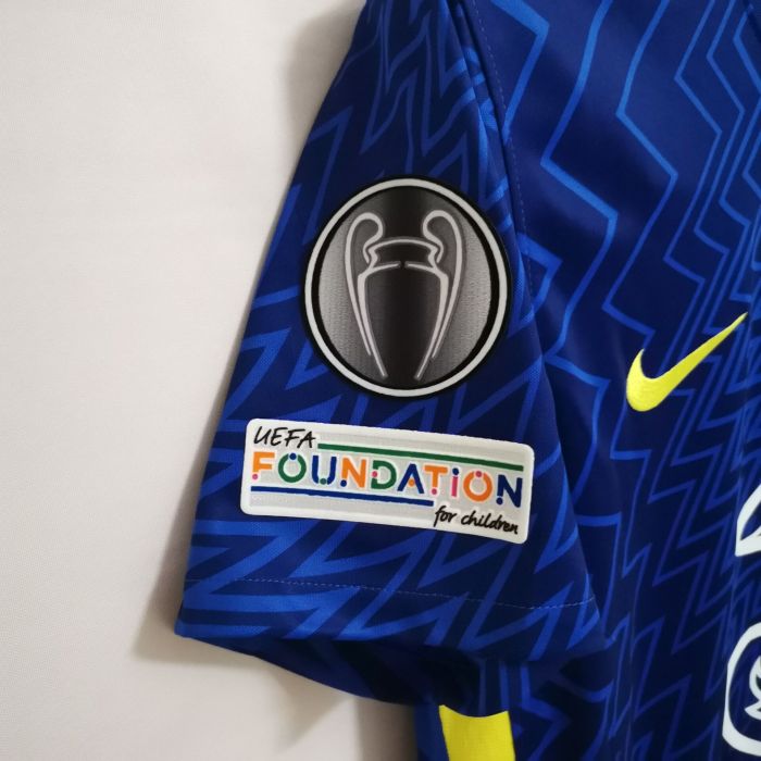 with UCL Patch Retro Jersey 2021-2022 Chelsea KOVAČIĆ 8 Home Blue Soccer Jersey