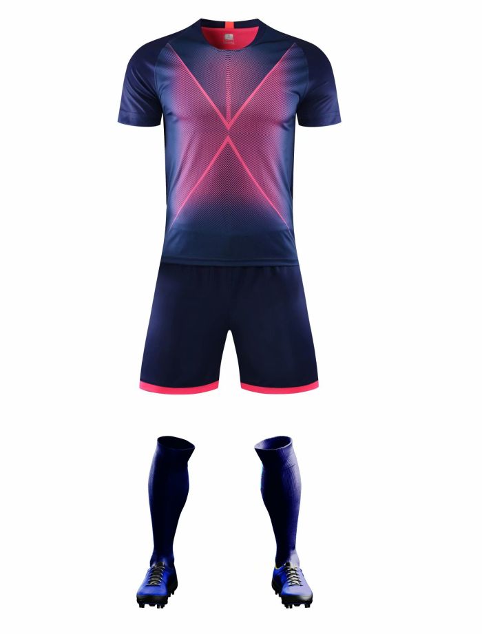 XBJ-DANING-8110 Purple Blank Plate Suit Adult Uniform Youth Kids Set Jersey and Shorts