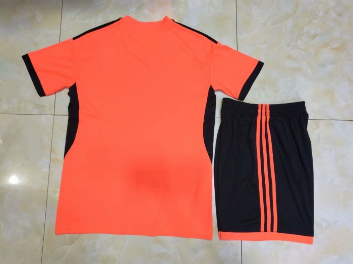 #812 Orange Soccer Training Uniforms Blank Jersey and Shorts