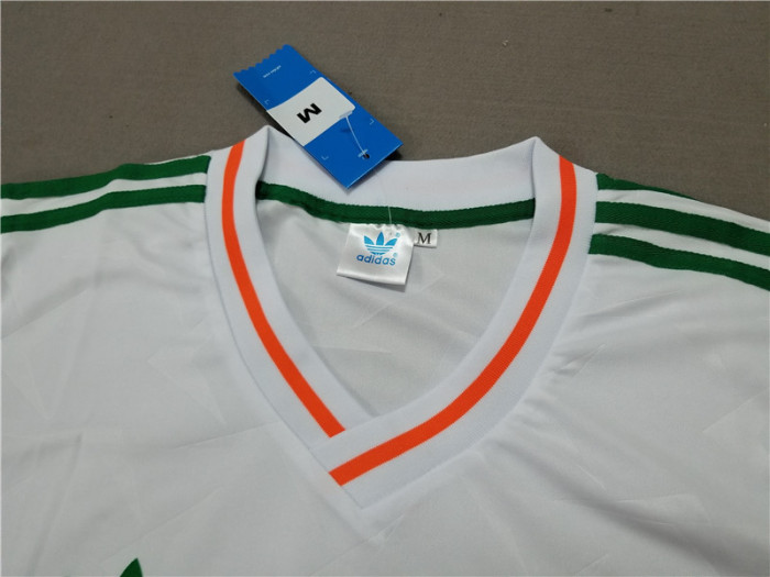 Retro Jersey 1990 Ireland Away White Soccer Jersey Vintage Football Shirt