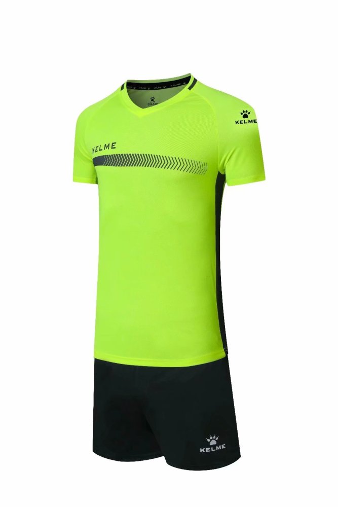 #603 Green Soccer Training Uniform Blank Jersey and Shorts
