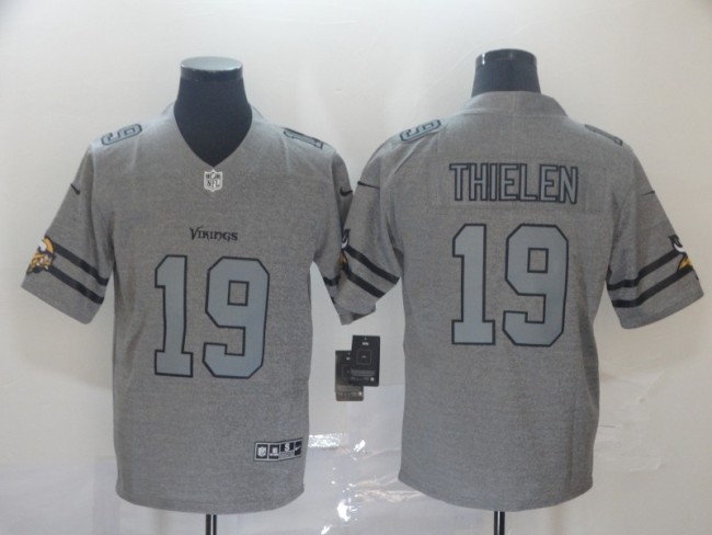 Minnesota Vikings 19 THIELEN 2019 Gray Gridiron Gray Vapor Untouchable Limited Jersey