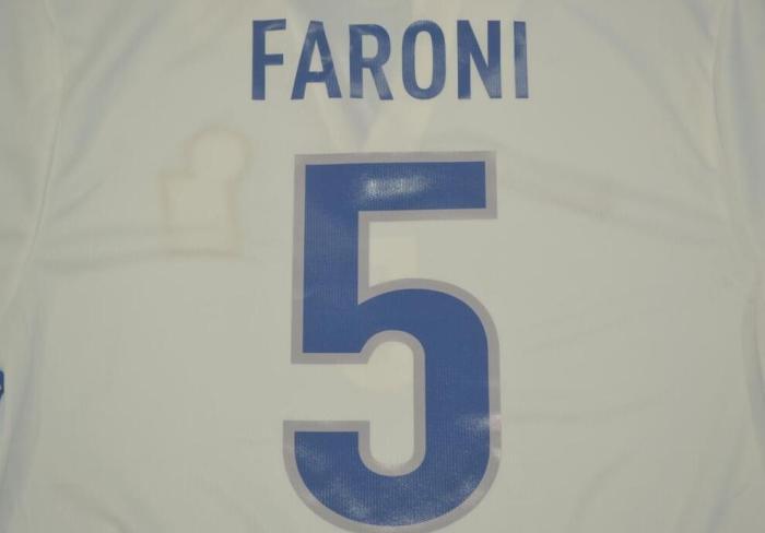 Retro Jersey 1998 Italy FARONI 5 Away White Soccer Jersey Vintage Football Shirt