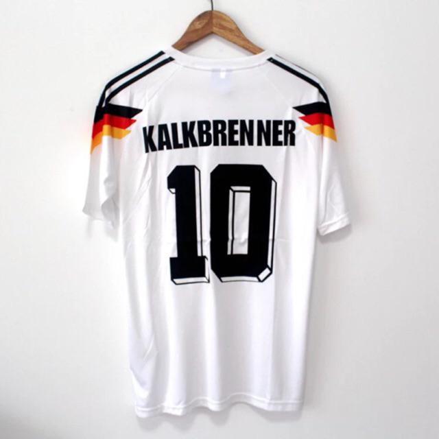 Retro Jersey 1990 Germany KALKBRENNER 10 Home White Vintage Soccer Jersey
