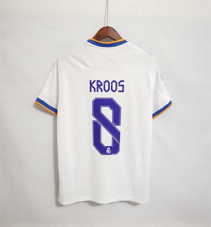 Retro Jersey 2021-2022 Real Madrid KROOS 8 Home Soccer Jersey