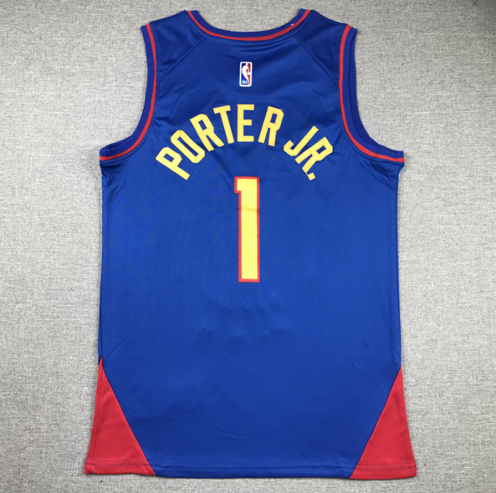 Denver Nuggets 1 PORTER JR. 2023 Statement Edition Blue NBA Jersey