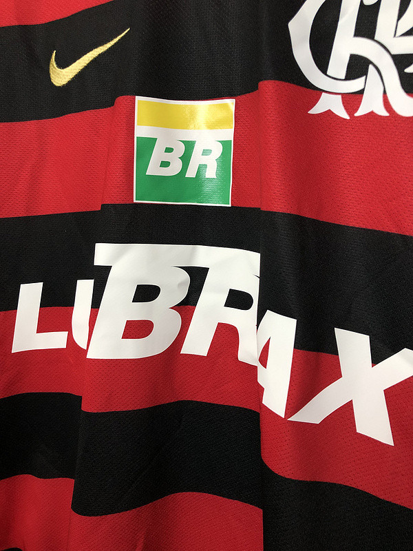 with Sponor Logo+Sleeve Patch Retro Jersey 2008 Flamengo Home Soccer Jersey Vintage Football Shirt