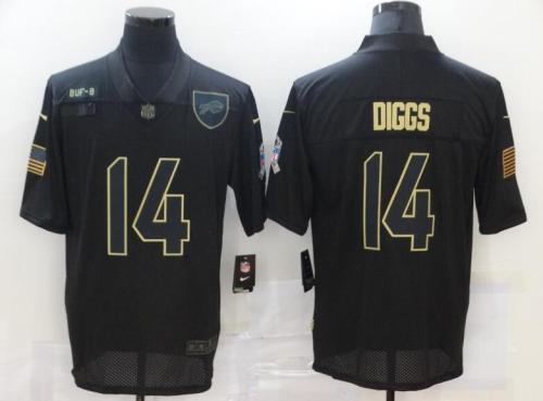Minnesota Vikings 14 DIGGS Black 2020 Salute To Service Limited Jersey