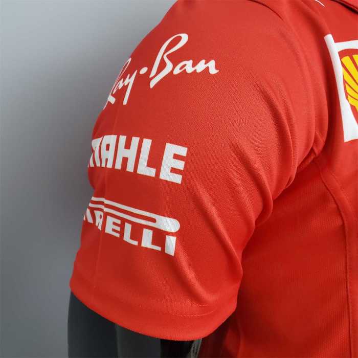 F1 Formula One; Ferrari racing suit Polo red Racing Jersey