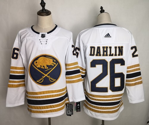 Buffalo Sabres 26 Rasmus Dahlin White 50th anniversary NHL Hockey Jersey