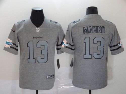 Miami Dolphins 13 Dan Marino 2019 Gray Gridiron Gray Vapor Untouchable Limited Jersey