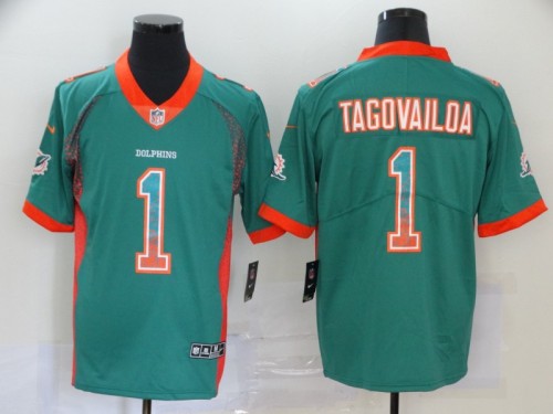 Miami Dolphins 1 Tua Tagovailoa Aqua Drift Fashion Limited Jersey