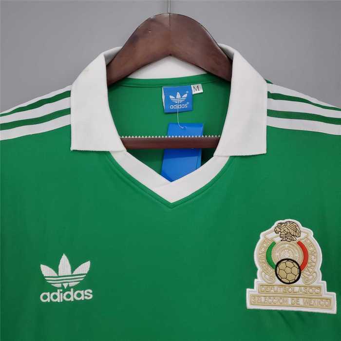 Retro Jersey 1986 Mexico Home Green Soccer Jersey Vintage Football Shirt
