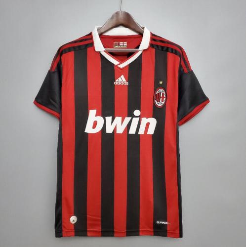 Retro Jersey 2009-2010 AC Milan Home Soccer Jersey Vintage Football Shirt