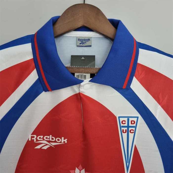Retro Jersey 1998 Club Deportivo Universidad Cat&oacute;lica Away Red/Blue Socccer Jersey