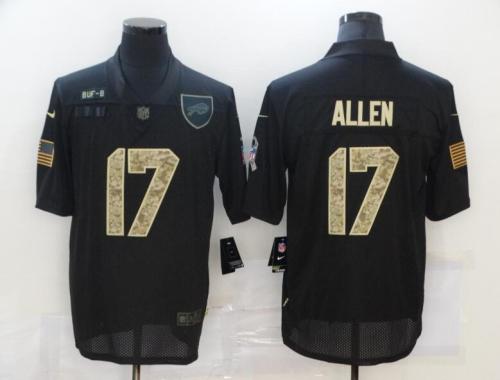 Bills 17 Josh Allen Black Camo 2020 Salute To Service Limited Jersey