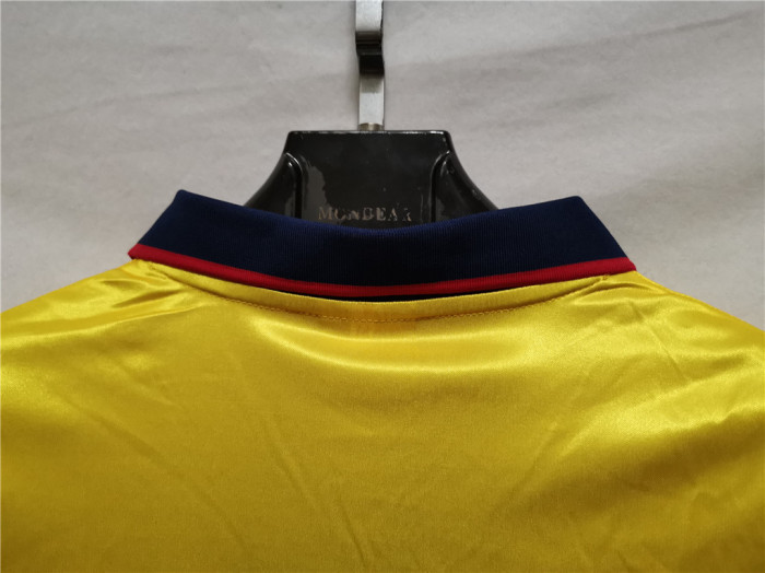 Retro Jersey 1997-1998 Arsenal Away Yellow Vintage Soccer Jersey Football Shirt