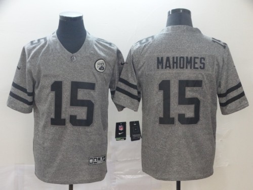 Kansas City Chiefs 15 Patrick Mahomes Gray Gridiron Gray Vapor Untouchable Limited Jersey