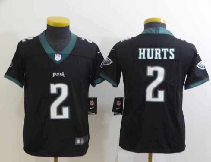 Philadelphia Eagles 2 HURTS Black NFL Jersey