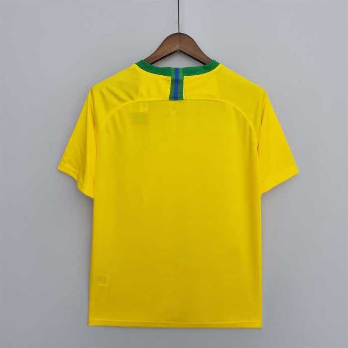 Retro Jersey 2018 Brazil Home Soccer Jersey Vintage Brasil Camisetas de Futbol