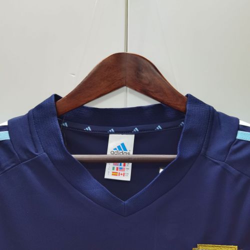 Retro Jersey 2002 Argentina Away Blue Soccer Jersey Vintage Football Shirt