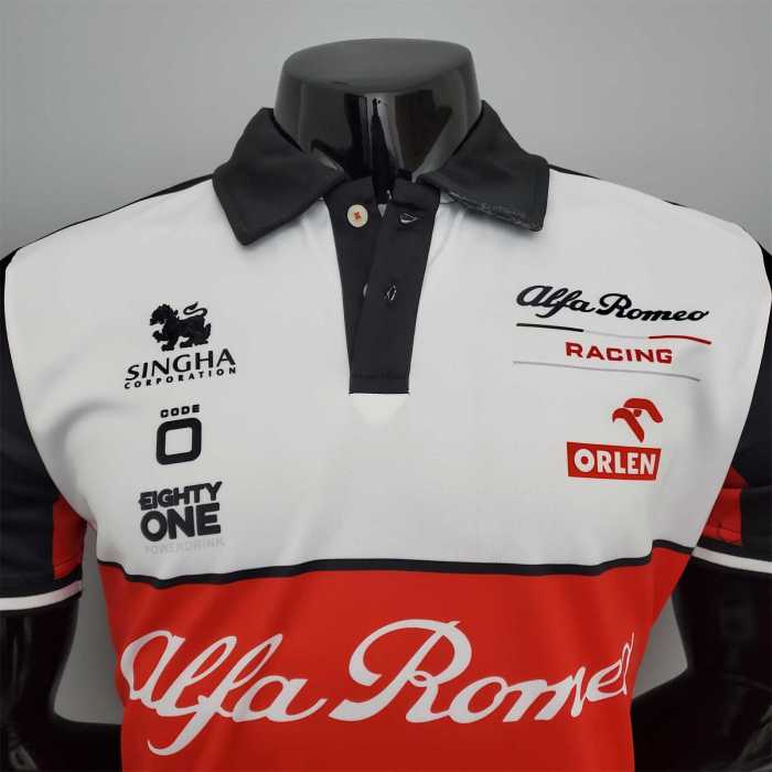 F1 Formula One Alpha Taurus Red and White Racing Jersey