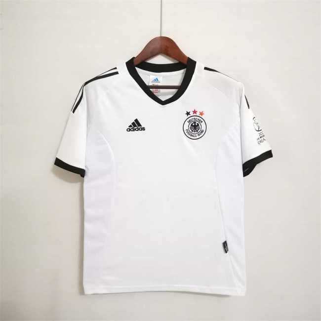 with World Cup Patch Retro Jersey 2002 Germany Home Soccer Jersey Vintage Football Shirt