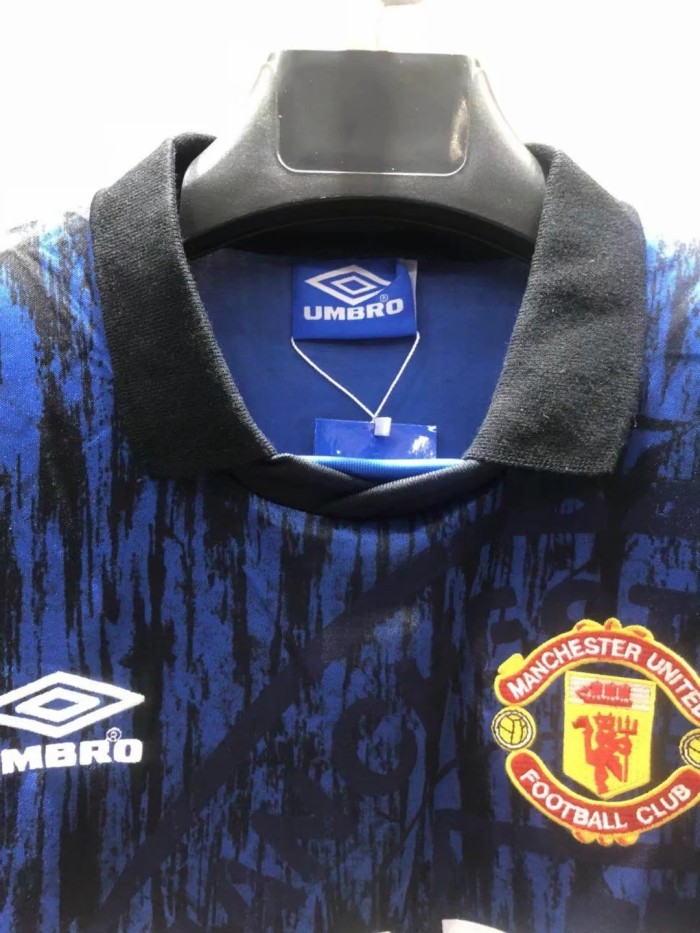 Retro Jersey  Mancheste United 1993 Away long Sleeves Soccer Jersey