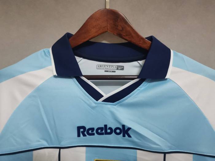 Retro Jersey 2000 Argentina Home Soccer Jersey Vintage Football Shirt