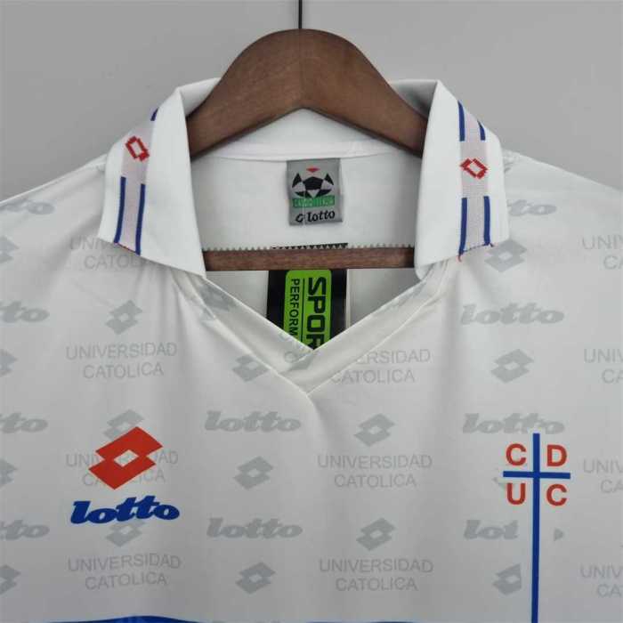 Retro Jersey 1996 Club Deportivo Universidad Cat&oacute;lica 3rd Away White Soccer Jersey