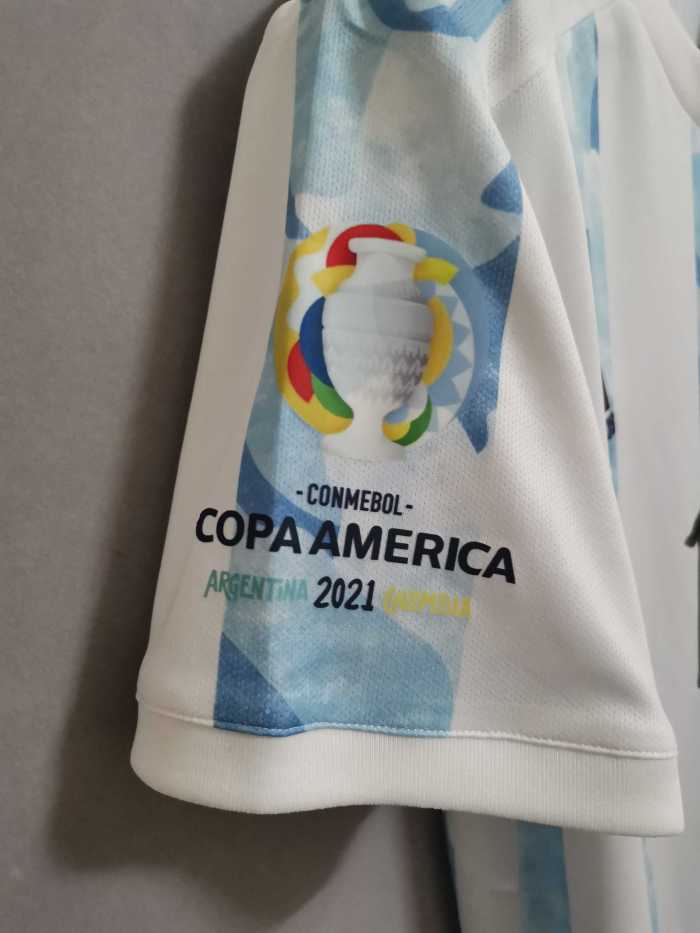 with Copa America Patch Fans Version 2020 Argentina MESSI 10 Home Soccer Jersey
