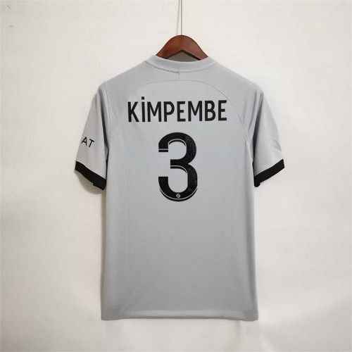 Retro Jersey 2022-2023 PSG KIMPEMBE 3 Away Grey Soccer Jersey