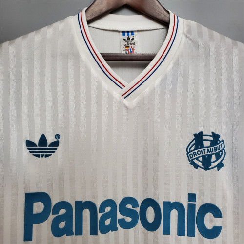 Retro Jersey Marseille 1990-1991 Home White Soccer Jersey