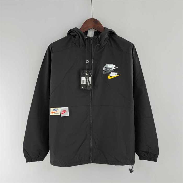 Nk Black Soccer Windbreaker Jacket