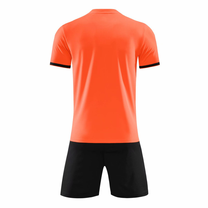 Orange 6318 DIY Soccer Training Uniforms Blank Custom Jersey and Shorts