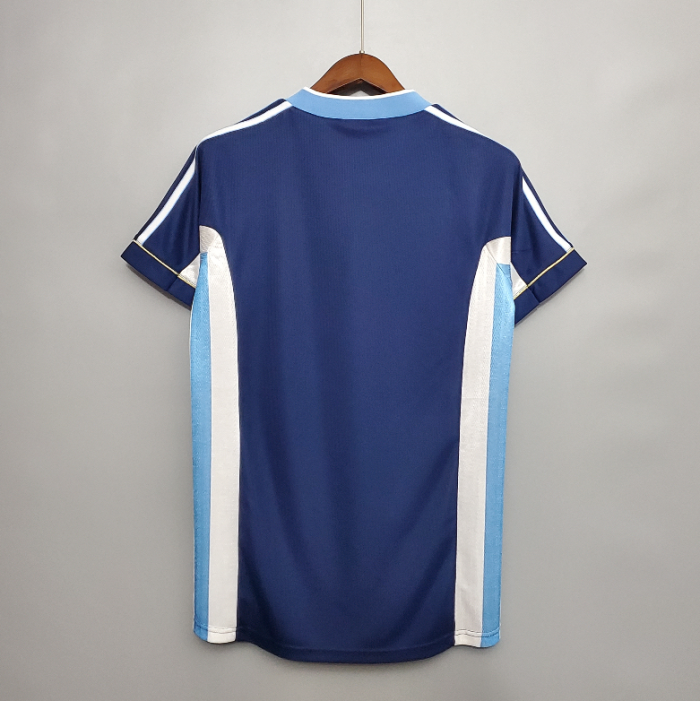 Retro Jersey 1998 Argentina Away Soccer Jersey Blue Vintage Football Shirt