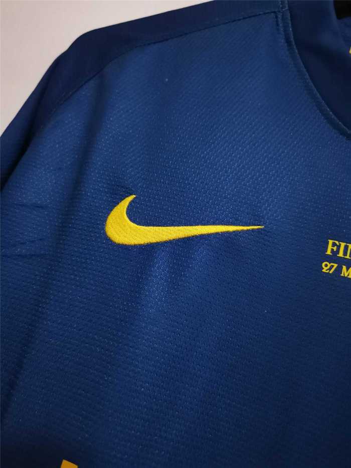 with Front Lettering+UCL Patch Retro Jersey 2008-2009 Barcelona UCL Final Home Soccer Jersey