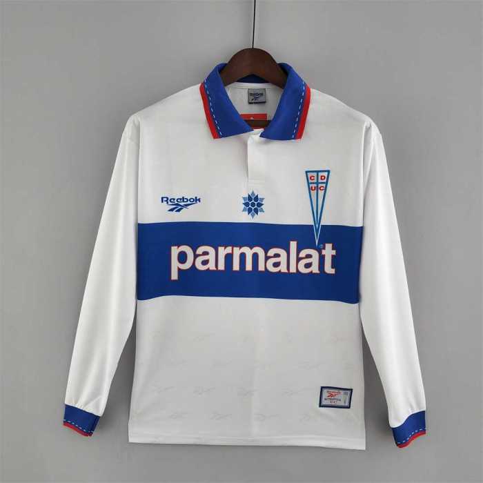 Retro Jersey Long Sleeve 1996 Club Deportivo Universidad Cat&oacute;lica 3rd Away White Soccer Jersey