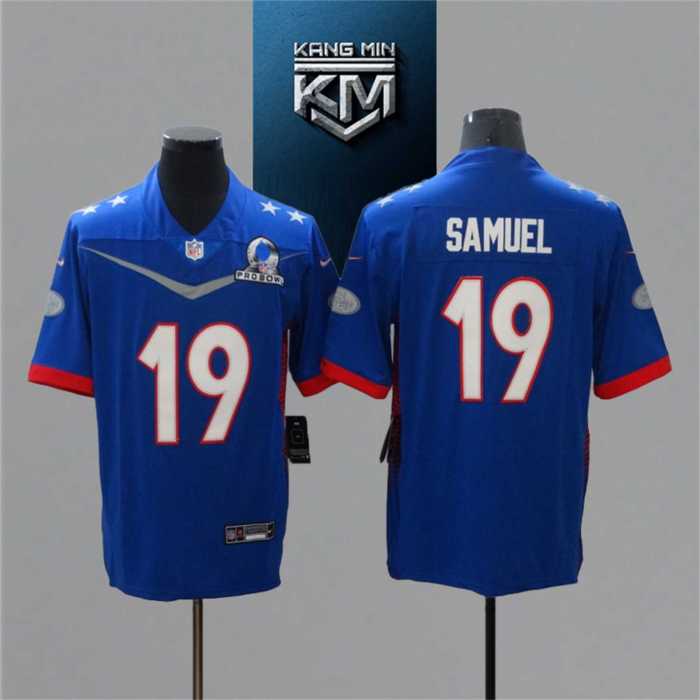 2022 Pro Bowl 19 SAMUEL BLUE NFL Jersey S-XXL WHITE Font