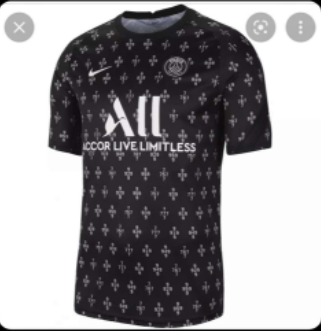 2022 PSG Black Soccer Training Jersey