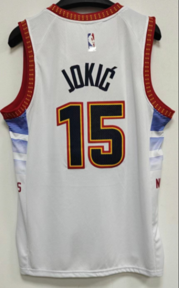 New Denver Nuggets 15 JOKIC White NBA Jersey