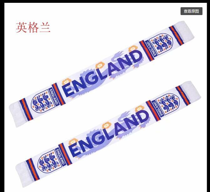 England White Soccer Scarf