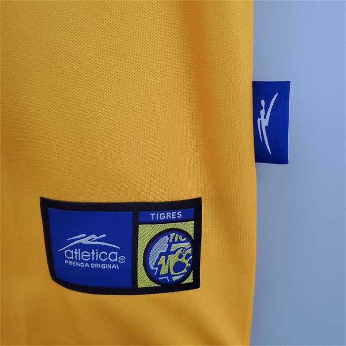 Retro Jersey 2001-2002 Tigres Home Yellow Soccer Jersey Vintage Football Shirt