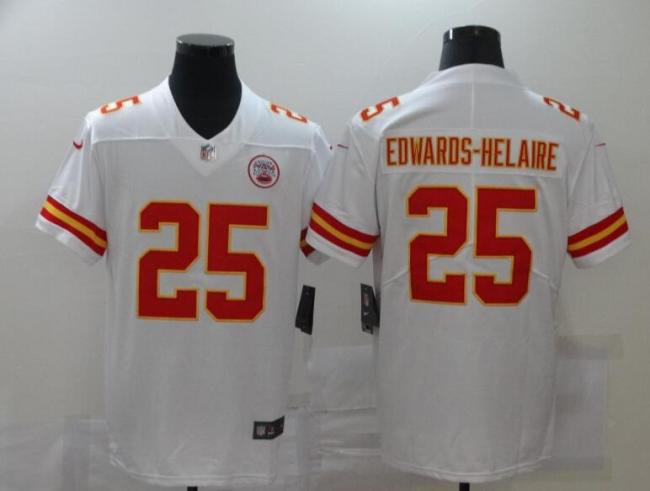 Chiefs 25 Clyde Edwards Helaire White Vapor Untouchable Limited Jersey