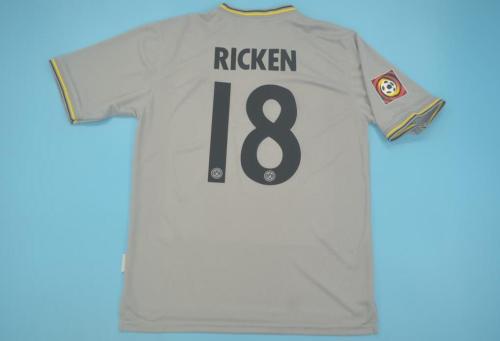 Retro Jersey 2000 Borussia Dortmund 18 RICKEN Away Grey Soccer Jersey Vintage BVB Football Shirt
