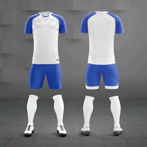M8601 Withe Tracking Suit Adult Uniform Soccer Jersey Shorts